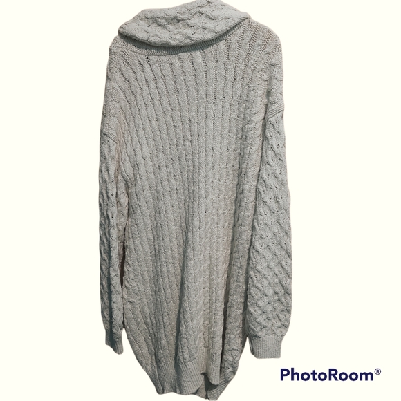 Anthropologie Pilcro and the Letterpress cream Textured Longline Cardigan XL - Picture 6 of 12